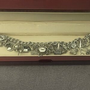 Elegant Silver Charm Bracelet